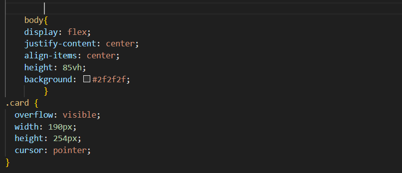 3D perspective CSS card
